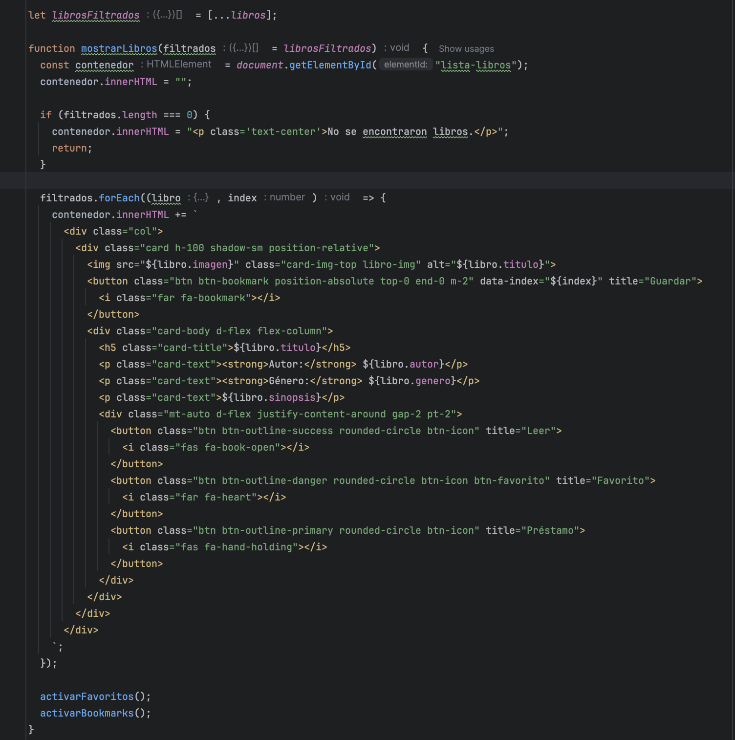 LibroLibre code snippet