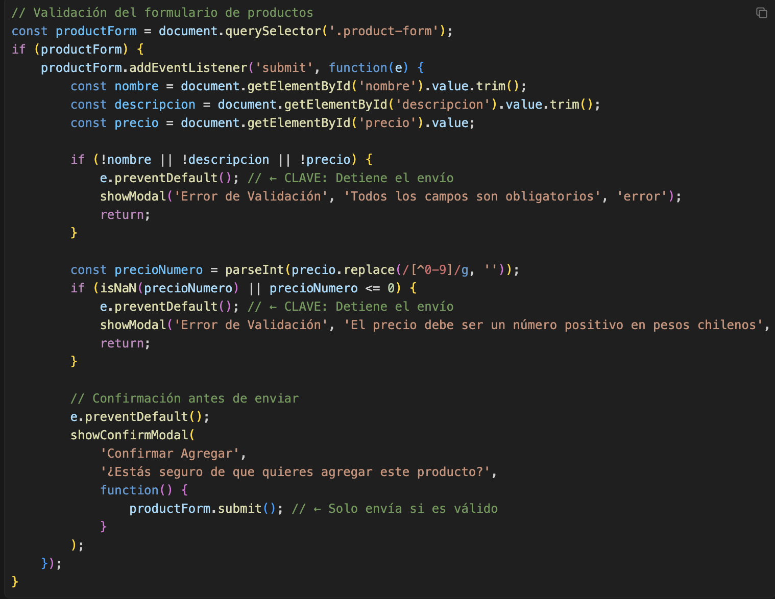 Validación de Formularios
